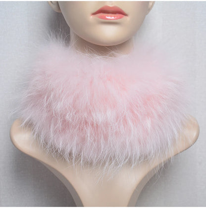 2025 Real Fox Fur Scarf and Headband – Luxury Winter Neck Warmer for Women, 100% Natural Fur, Elastic Ring Muffler