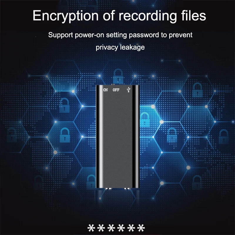 Mini USB Digital Voice Recorder – 16GB/32GB Micro Audio Recording Device with MP3 Player