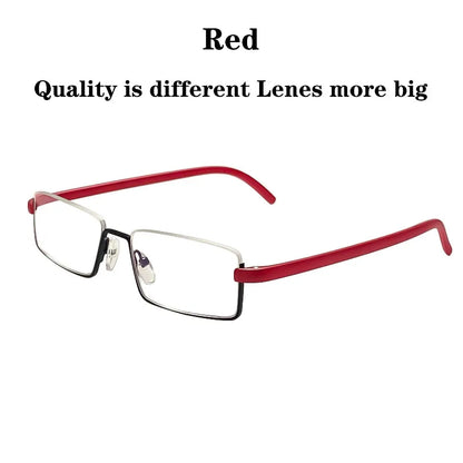 May Flower Anti-Blue Light Reading Glasses – Men’s Half-Frame TR90 Prescription Eyewear +1.75 with Case