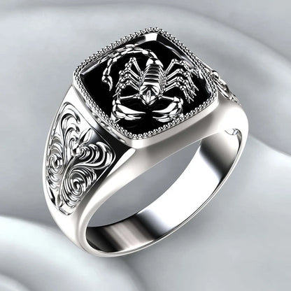 Huitan Viking Giant Wolf Ring – Nordic Mythology Totem, Unisex Punk Hip Hop Fashion Jewelry Gift