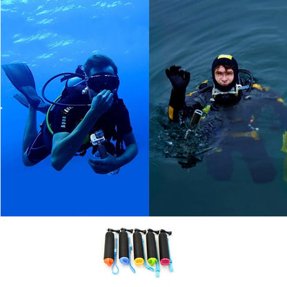 Water Floating Hand Grip Handle Mount: Float Accessories for GoPro Hero 11-5, Xiaomi Yi 4K, Sjcam, DJI Osmo Action Camera