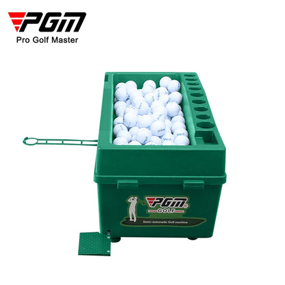 PGM Semi-Automatic Golf Ball Machine – ABS Automatic Ball Dispenser, Golf Clubs Holder, Training Service Equipment