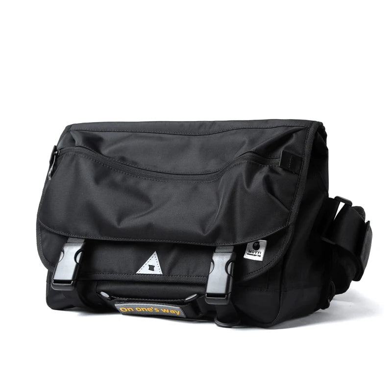 Men's Motorcycle Cycling Messenger Bag – Waterproof, Large Crossbody Shoulder Bag, Personalized Hip Hop Street Travel Cross Bag