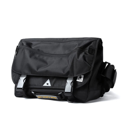 Men's Motorcycle Cycling Messenger Bag – Waterproof, Large Crossbody Shoulder Bag, Personalized Hip Hop Street Travel Cross Bag