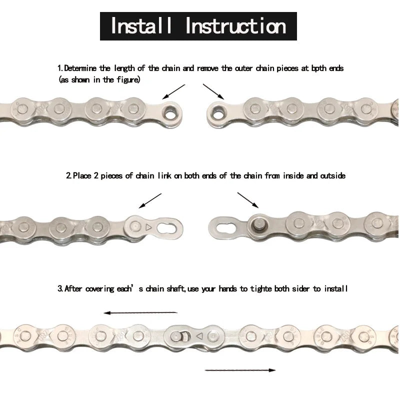 5 Pair Bicycle Chain Link Connectors — Quick Release Master Links for 6–12 Speed MTB Bikes