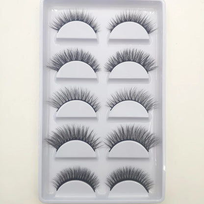 38 Styles 5 Pairs 3D Mink False Eyelashes – Natural Fake Lashes Makeup Beauty Tools