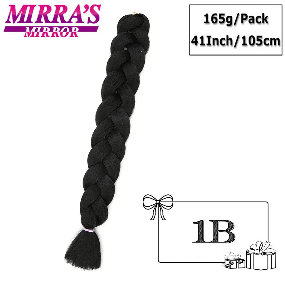 41" Jumbo Braiding Hair Extensions – Purple, Pink & Blue Ombre Synthetic Hair for Box Braids, Wholesale Support