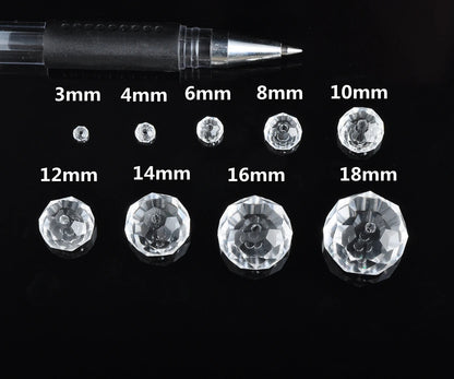 Czech Crystal Spacer Beads - Rondelle Faceted Glass Beads in Multiple Sizes for DIY Jewelry Making Crafts
