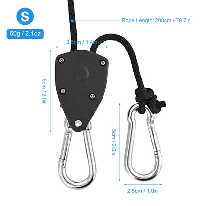 Heavy Duty Adjustable Rope Hanger - Pulley Ratchets for Kayak and Canoe Boat Bow Stern Rope Lock - Tie Down Straps (8pcs/4pcs/2pcs)