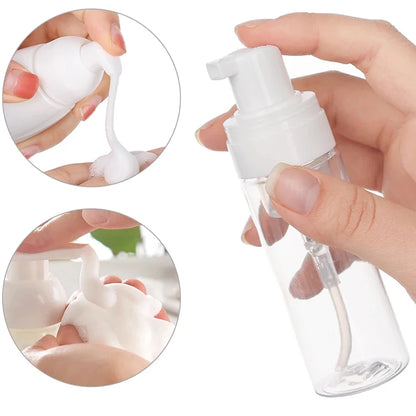 30 Pcs Plastic Foam Pump Bottles - 30ml/50ml/60ml/100ml Empty Face Cleaner & Cosmetic Dispensers, Refillable Soap & Hand Sanitizer Bottles