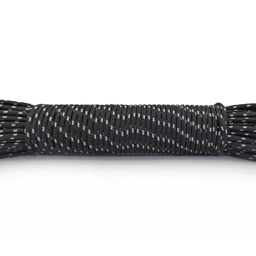 100FT 3mm Paracord Rope – Heavy Duty Parachute Cord for Hiking, Camping, Survival & DIY Bracelets