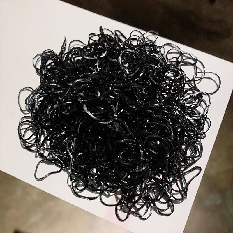 1000pcs Colorful Disposable Rubber Hair Bands for Girls – Small Ponytail Scrunchies, Fashion Hair Accessories Pack