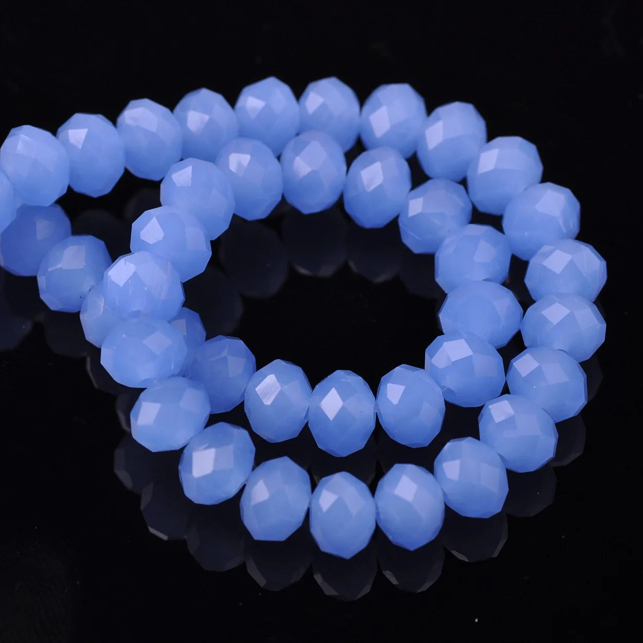 Czech Crystal Spacer Beads - Rondelle Faceted Glass Beads in Multiple Sizes for DIY Jewelry Making Crafts