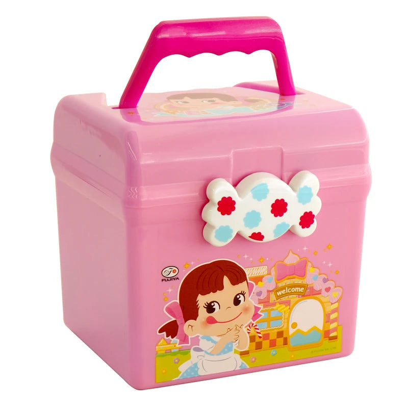 Cute Cartoon Kids Storage Box - Double Layer Portable Plastic Organizer for Toys, Crayons, Snacks & Building Blocks