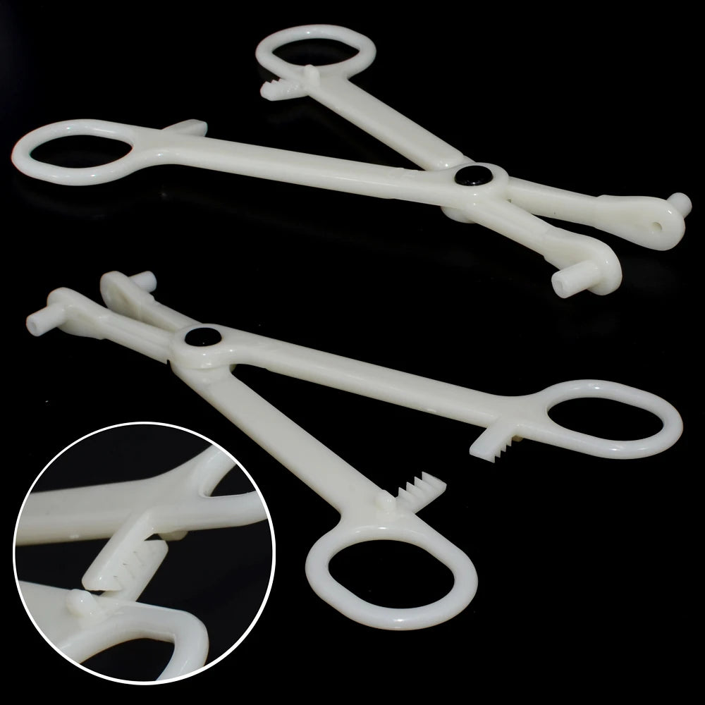 Acrylic Body Piercing Forceps Clamp – EO Gas Sterilized Tool for Ear, Lip, Navel, Nose & Septum Piercings