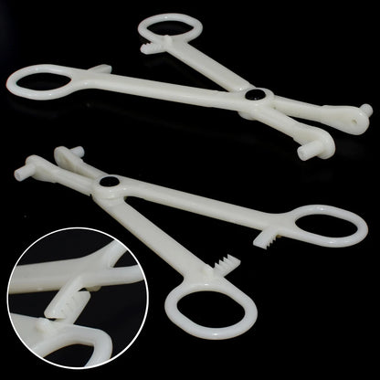 Acrylic Body Piercing Forceps Clamp – EO Gas Sterilized Tool for Ear, Lip, Navel, Nose & Septum Piercings
