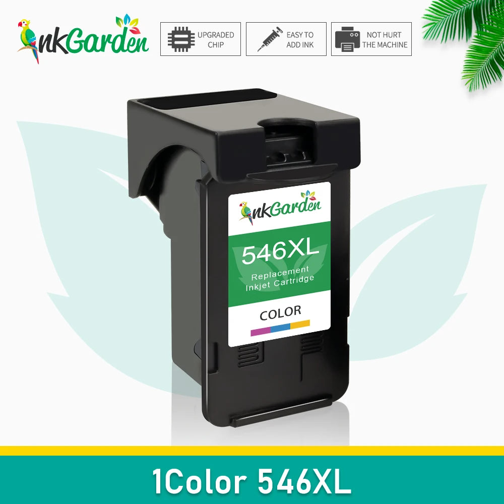 InkGarden 545XL / 546 Ink Cartridge Replacement for Canon – Compatible Ink for PIXMA MG3053, MX490, MX494 & MX495 Printers