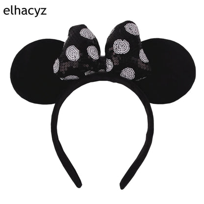 Big Classic Polka Dot Bow Minnie Mouse Ears Headband – Festival & Party Hairband for Women & Girls, Disney Trip Accessories