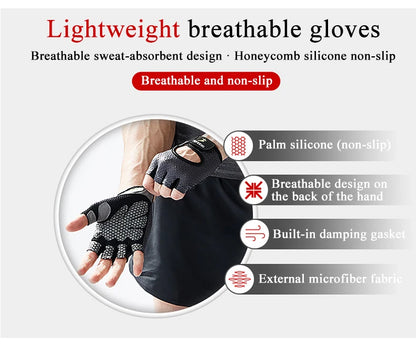 Gym Fitness Gloves – Half Finger Weight Lifting & Training Gloves for Men & Women, Workout Hand Protection