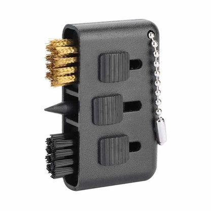 3 in 1 Golf Club Brush – Retractable Groove Cleaner, Pocket Tool for Clubs, Balls & Divots