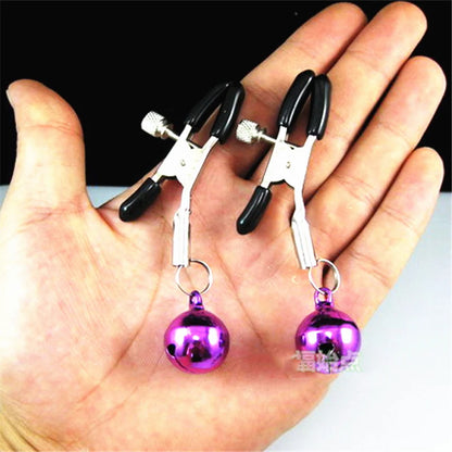Adjustable Metal Nipple Clamps - Adult Novelty Clips for Couples’ Intimate Play and Massage
