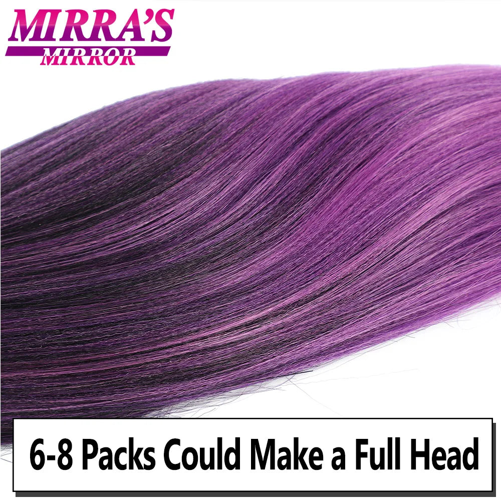 26-Inch Pre-Stretched Braiding Hair Extensions – Synthetic Afro Crochet Braids for DIY, Jumbo Braid in Purple, Pink, Peach & Red