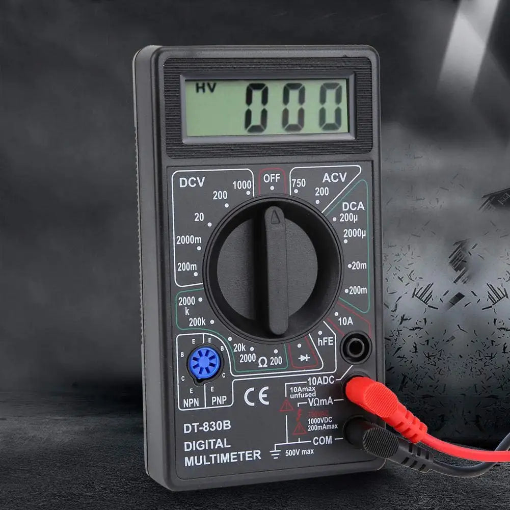 DT830B Digital Multimeter - LCD AC/DC Voltmeter Ammeter Ohm Tester 750/1000V