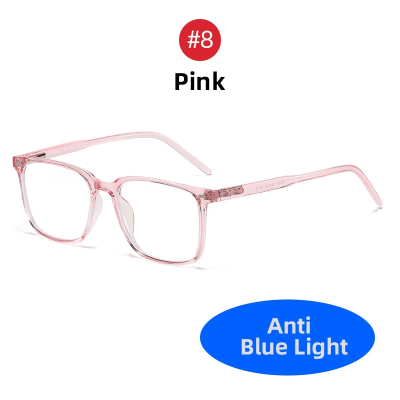 2025 Trending Blue Light Blocking Glasses for Men – TR90 Matte Black Gaming & Computer Eyewear, Transparent Fashion Frame