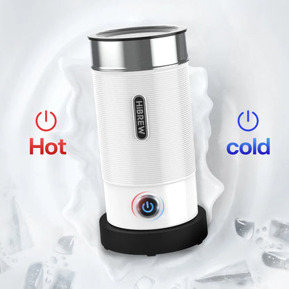 HiBREW Milk Frother M1A – Fully Automatic Cold/Hot Frothing Foamer and Chocolate Mixer, Cool Touch Latte and Cappuccino Warmer