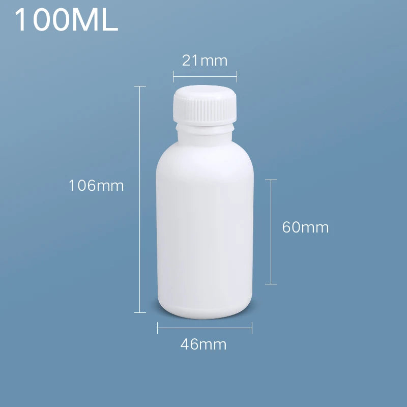Empty Fluorinated Plastic Bottle with Tamper-Evident Cap — Leakproof Refillable Liquid Container 50ml-1000ml