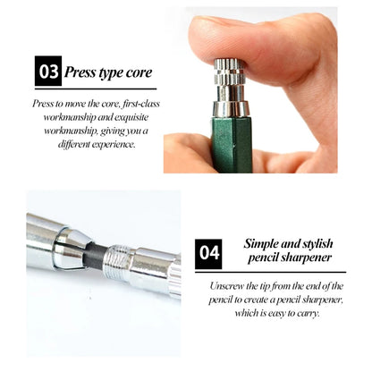 5.6mm Mechanical Pencils & Charcoal Graphite Lead – Soft, Medium & Hard HB to 14B Sketch Drawing Core