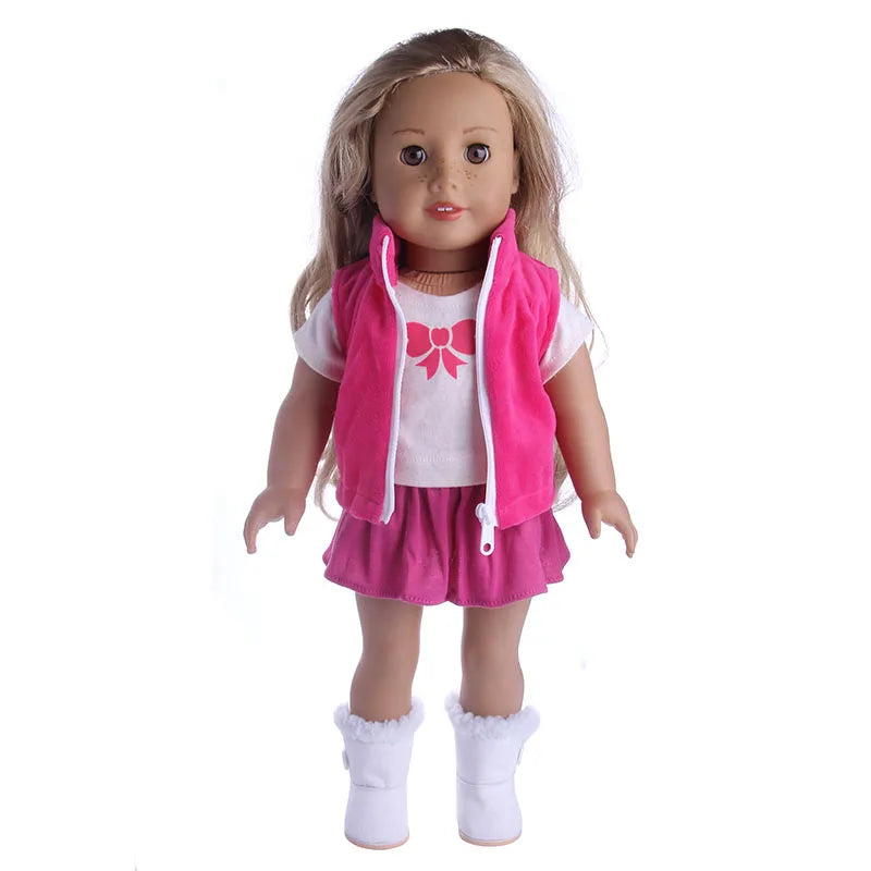 18-Inch American Doll Clothes Set — 43CM Reborn Baby Doll Outfit for Nenuco, Our Generation Dolls, DIY Toys Gift for Girls