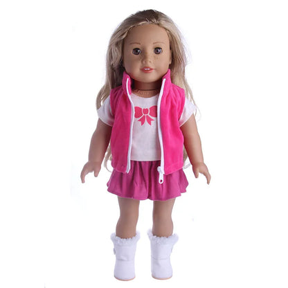 18-Inch American Doll Clothes Set — 43CM Reborn Baby Doll Outfit for Nenuco, Our Generation Dolls, DIY Toys Gift for Girls