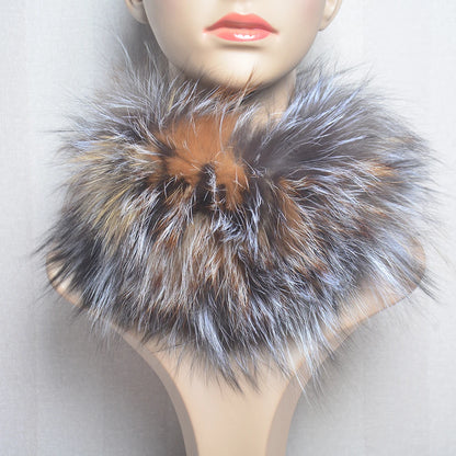 2025 Real Fox Fur Scarf and Headband – Luxury Winter Neck Warmer for Women, 100% Natural Fur, Elastic Ring Muffler