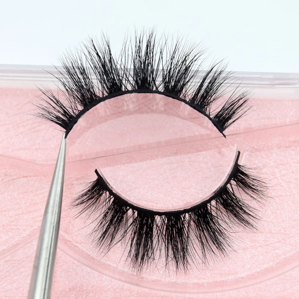 Visofree 3D Mink Eyelashes – Thick Handmade Full Strip Cruelty-Free False Lashes for Makeup M56