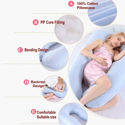 PANGDUBE Pregnancy Pillow 130x70cm – Nursing, Waist & Sleeping Cushion for Pregnant Women