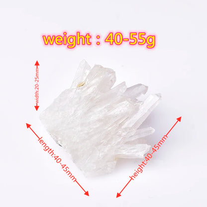 Natural White Quartz Crystal Cluster — Healing Reiki Stone Point Specimen for Health & Home Decoration Raw Crystals