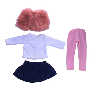 18-Inch American Doll Clothes Set — 43CM Reborn Baby Doll Outfit for Nenuco, Our Generation Dolls, DIY Toys Gift for Girls