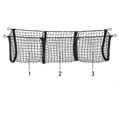 Stretchable Elastic Car Truck Net with Hooks: Heavy Duty Cargo Net for Car, SUV, Truck - Storage Mesh Trunk Organizer Bag