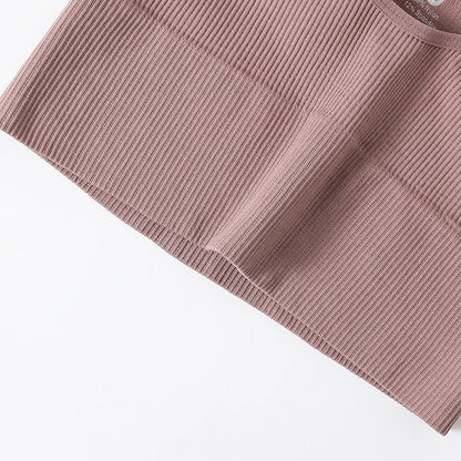 Women’s Seamless Ribbed Tank Top - High-Elastic Sleeveless Crop Camisole, O-Neck Everyday Sportswear M-XL