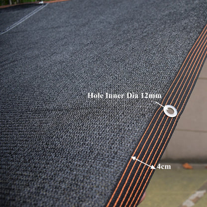 Black Anti-UV HDPE Sunshade Net - Garden Succulent Plant Shading Net for Outdoor Swimming Pool Cover - 3Pin 6Pin 12Pin Sun Shade