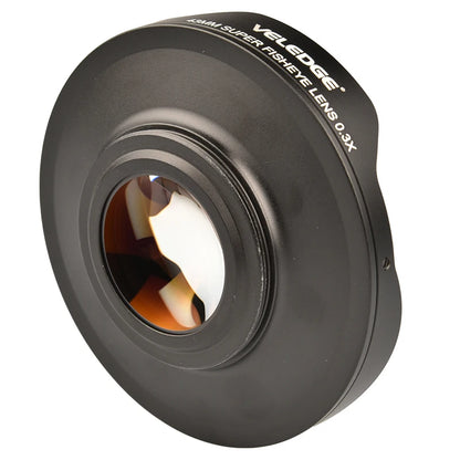 VLOGMAGIC 37mm / 43mm 0.3X Fisheye Wide-Angle Lens Adapter - Ultra-Wide Video Camera & Camcorder Lens with Hood