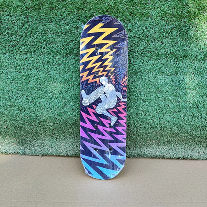 43cm Kids' Maple Skateboard – Double Rocker Deck with Cartoon Stickers for Beginners & Young Riders