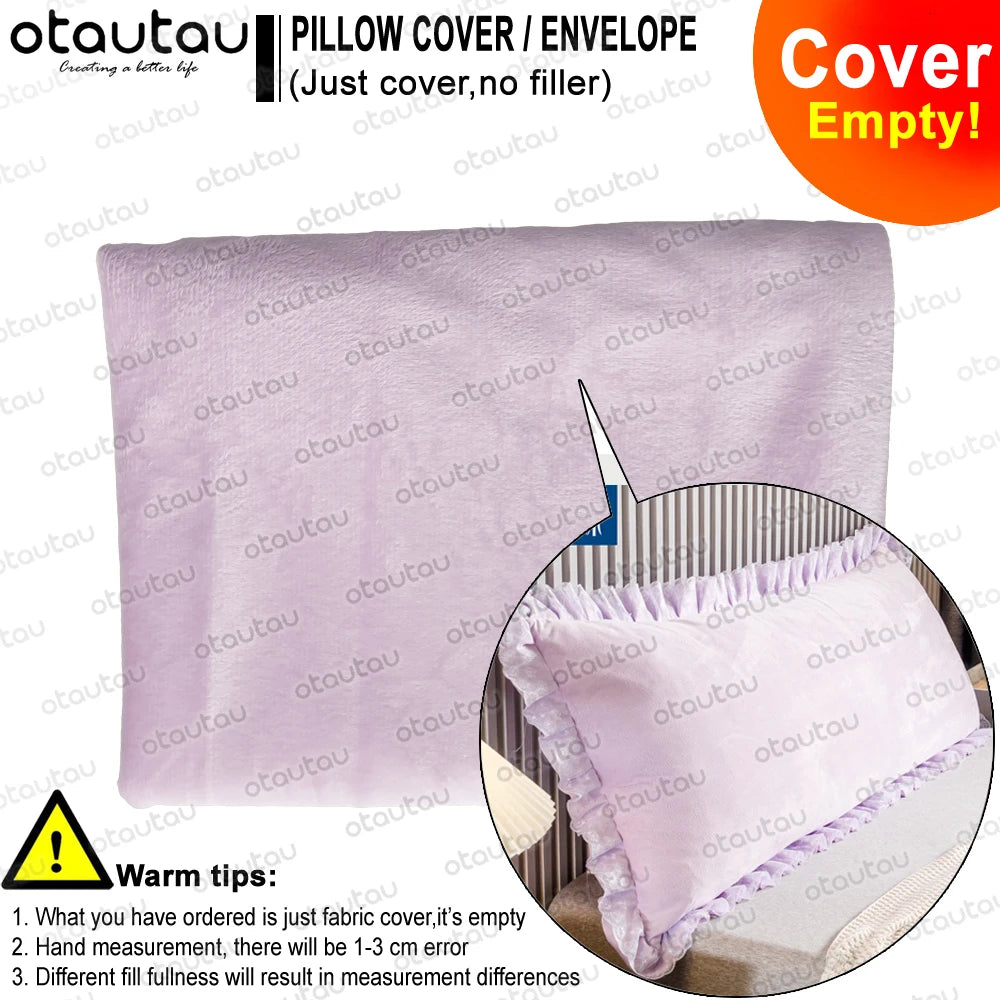 OTAUTAU Bed Headboard Pillowcase - Rectangle Long Body Pillow Cover for Headboard, Sofa & Bedding Decor KD012