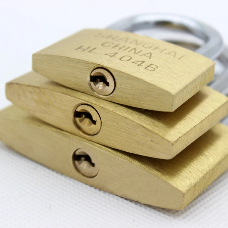 Same Key Copper Padlock – Wolf Head Brass Lock for Doors & Small Locks (20mm-40mm) with 3 Keys, Rust-Resistant
