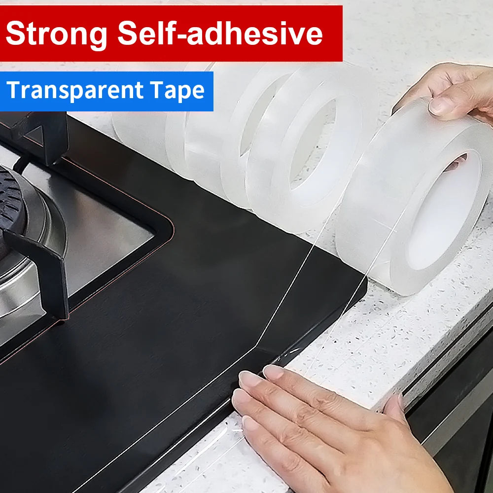 Home Kitchen Sink Gap Seal Tape – Strong Self-Adhesive Waterproof Transparent Tape for Bathroom & Water Seal Tool