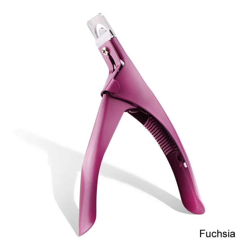 Professional Fake Nail Cutter - U-Type Acrylic Nail Tip Edge Trimmer Stainless Steel Manicure Tool
