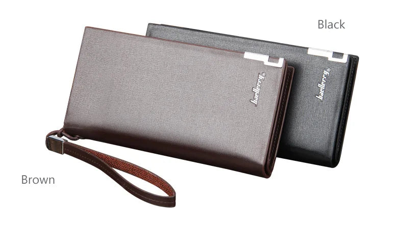 Baellerry Men’s Long Wallet – Large Capacity Zipper Clutch with Card Holder & Coin Pocket, Luxury Handbag Purse