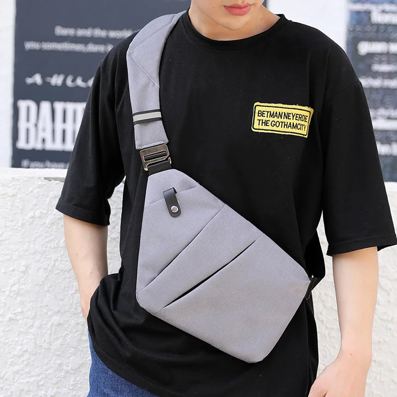 Ultra-Thin Anti-Theft Chest Bag for Men | Crossbody Sling Bag for Travel & Sports | Fengdong Mini Shoulder Bag