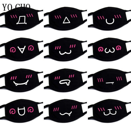 YO CHO Unisex Cotton Dust Mouth Mask – Anime Cartoon Respirator, Warm Mouth Muffle, Perfect Birthday Party Gift
